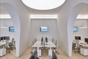 高档办公室地板拼花装修图片