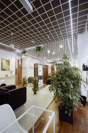 复古风格发廊装潢设计效果图片