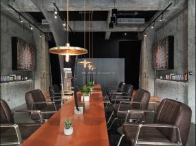 高端小型理发店装修效果图