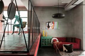 个性风格理发店装修设计效果图