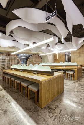 最新上海面馆装饰实景图