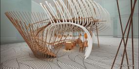 上海面馆设计效果图