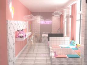 化妆美甲店设计效果图