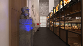 高档包子店装修图片