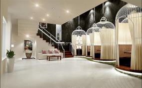 化妆美甲店装修装潢效果图