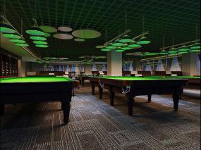 最新台球厅设计装饰效果图片