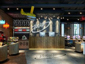 主题网咖装潢效果图