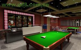 台球厅装潢效果图片