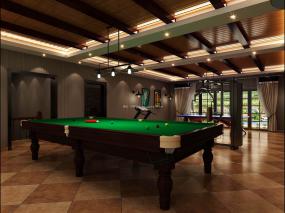台球厅装修高清效果图