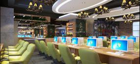 主题网咖装修装潢效果图