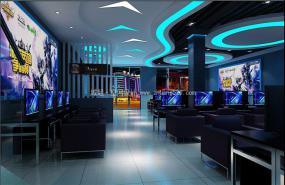 高档主题网咖装修图片