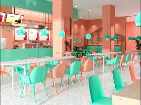 30平奶茶店装修实物图片