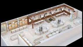 专业眼镜店装饰效果图