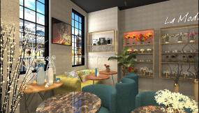 鲜花店装潢效果图片