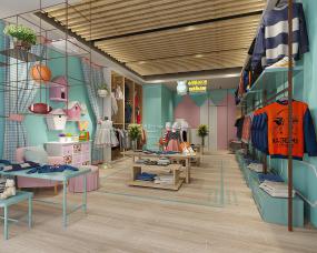 品牌童装店设计装饰效果图