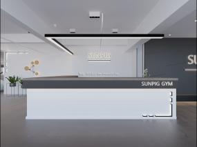 最新上海健身房装饰实景图