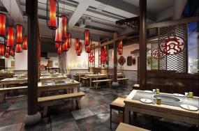 2019年自助火锅店装修效果图