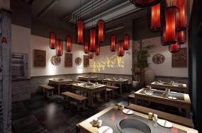 2019自助火锅店装修效果图