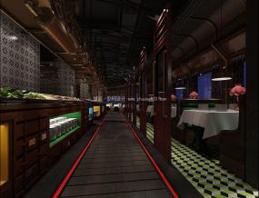 休闲自助餐厅装修装潢效果图