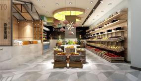 高端水果店装修效果图