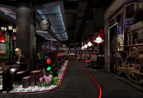 休闲自助餐厅装修高清效果图