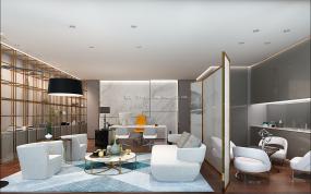 2019办公室隔断墙装修效果图