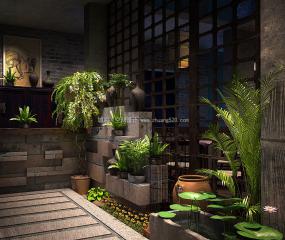 最新主题文化餐厅设计装饰效果图片