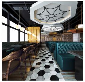 高档休闲自助餐厅装修图片