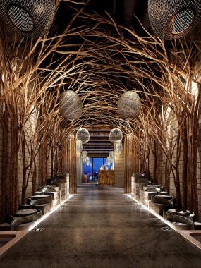 自助火锅店装修设计效果图片