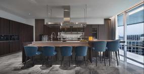 现代中式办公室设计效果图