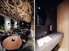 最新韩式自助餐厅装饰实景图