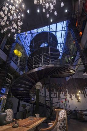 高端复古咖啡厅装修效果图