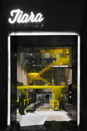 沙龙美发店装修实景图片