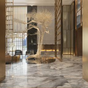 高档韩国酒店装修效果图