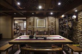 高档上海茶馆装修图片
