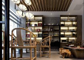 高端新中式茶楼装修效果图