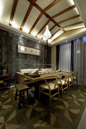新中式茶楼设计装潢图片