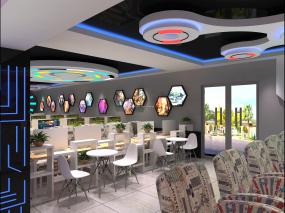 网咖装修实物图片