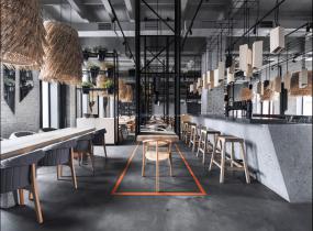 西餐厅装潢设计效果图片