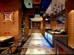 自助餐厅设计装饰图