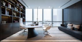 最新传统办公室装修设计效果图