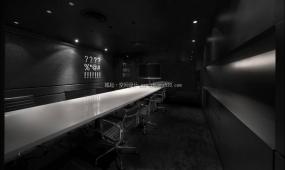 最新黑白风格办公室效果图