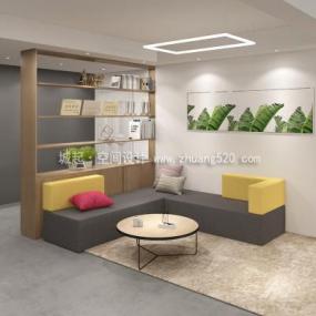 个性简约风格办公室设计装饰图