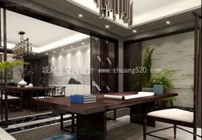 中式传统风格办公室设计效果图片