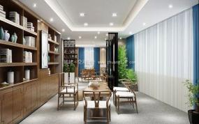 中式传统风格办公室装饰设计效果图