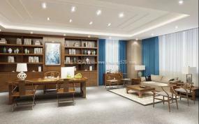 中式传统文雅风格办公室装修效果图