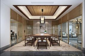 中式传统风格办公室设计效果图