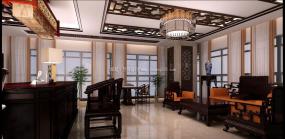 中式传统风格办公室装饰设计效果图片