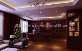 中式传统风格办公室装修装潢效果图