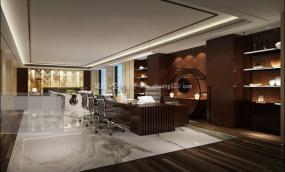 高端董事长办公室装修效果图